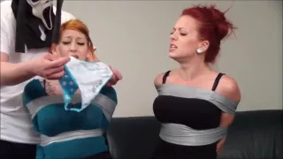 Crash and Scarlett get taped up and gagged with dirty panties