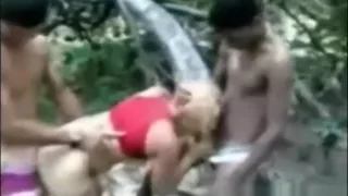 Horny latina teen having fun with boys. Real amateur