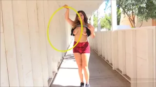 Gianna giving passerby's her brown eye