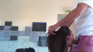 Hot mommy on the kitchen table