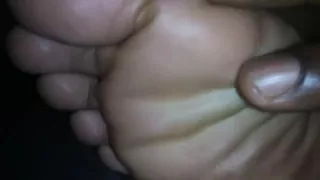 My GF polished toes Feet rub pt 2