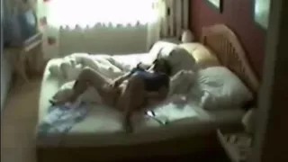 Hidden cam caught my mum masturbating on bed