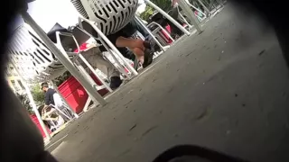 Candid teasing flats shoeplay