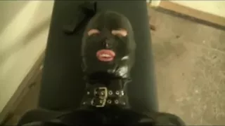 Fuck and blowjob in full cover latex catsuit