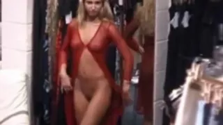 Naked Blonde Shopping