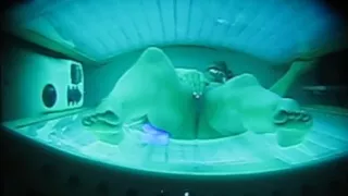 Peephole Captures Wife Masturbating In Tanning Bed