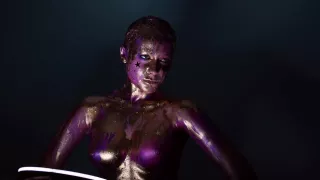 Metallic Bodypainted Russian Beauty