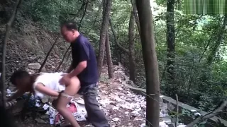 Handsom Daddy Fucking Young Girl in Wood