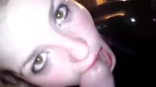 Blowjob in latex catsuit