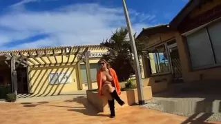 Nude walk in the nudist-resort