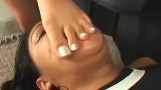 Nara Lemos foot gagging