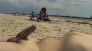 Beach dickflash #10 with cumshot