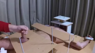 Amateur Femdom CBT and handjob with post orgasm torture