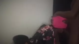 Big Tit Ebony Babe plays with her pussy and sucks hung boyfriend's dick