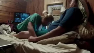 Puffy Blonde Girlfriend Has Fun Together With Her Spouseis