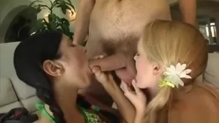 Hot Blonde Shared In One Huge Cock