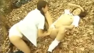 Horny Asian Lesbians Outside In The Forest