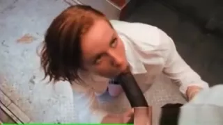Readhead Teen Schoolgirl Sucking Black Big-co