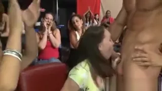 Sexy Darlings Are Delighting Hunk With Soaked Blowjobs