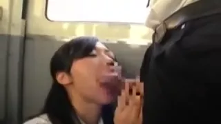 Enticing Asian Girl With Perky Boobs Kneels Down And Blows