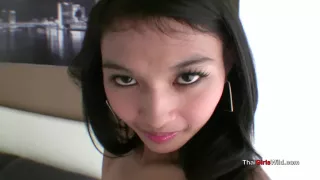 Skinny little Thai babe gets fucked and sucks cock