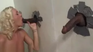 Gloryhole Girl Cum Facial From Black Cock