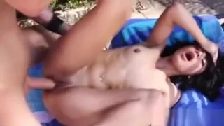 Little Latina Gulps Sperm