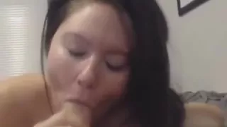 Girlfriend Swallows White Thick Jizz