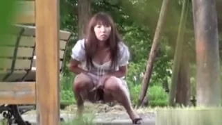 Asian Whore Peeing Park
