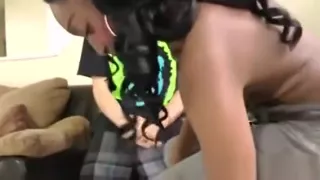 Slutty Ebony Takes Massive White Cock In Her Wet Pussy