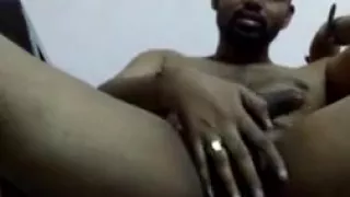 Indian guy wanking his hard cock.