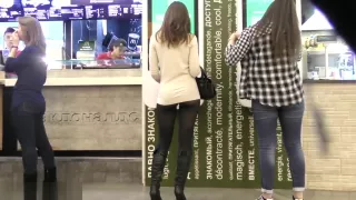 Jeny Smith spy cam public up skirt pantyhose fetish