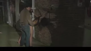 Mean Master humiliates ruthless a sweet young babe outdoor