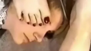 slave girl humiliated with feet