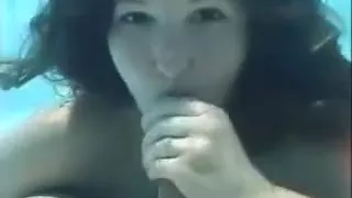 horny adventurous couple have sex underwater!!