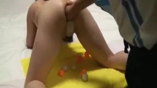 Brutal anal punch fisting and insertions