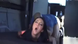 Gorgeous Sabrina Banks Is Tied In The Back Of A Van