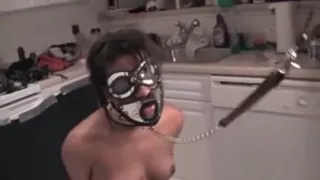 Piss Sex Slave Ebony Gets Tits Toyed