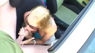 Busty blonde amateur fucked outdoors