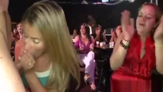 Delicious Chicks Are Taking Turns Engulfing Stripper's Cock