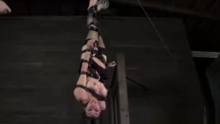 Air Suspended Sub Whipped By Male Dom