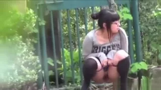 Japanese Ho Pees In Park