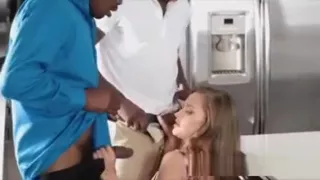 Two Big Black Cocks In Hot Teen