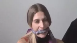sandy scarf gagged