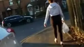 Yummy Fat Ass college girl in Black Leggings (PAWG)