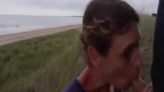 Cock Blowing At The Beach