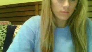 Blonde Teen In Lingerie Striptease