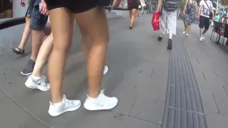 Verry hot Katrin in black leggings short See thrue