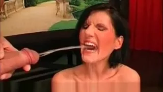 Busty Blonde Slut Gets P1ssed Hard