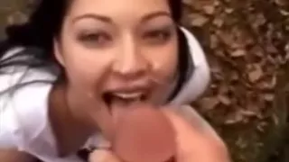 Brunette Fucking With Partner In Nature